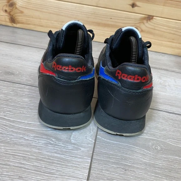 Reebok Classics Red and Blue Leather Trainers - Size 9 - Picture 2 of 8